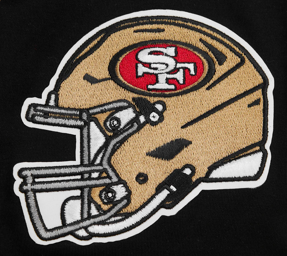 NFL SAN FRANCISCO 49ERS CLASSIC CHENILLE DOUBLE KNIT TEE (BLACK) - Image 6