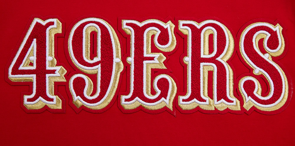 NFL SAN FRANCISCO 49ERS CLASSIC CHENILLE DOUBLE KNIT TEE (RED) - Image 5