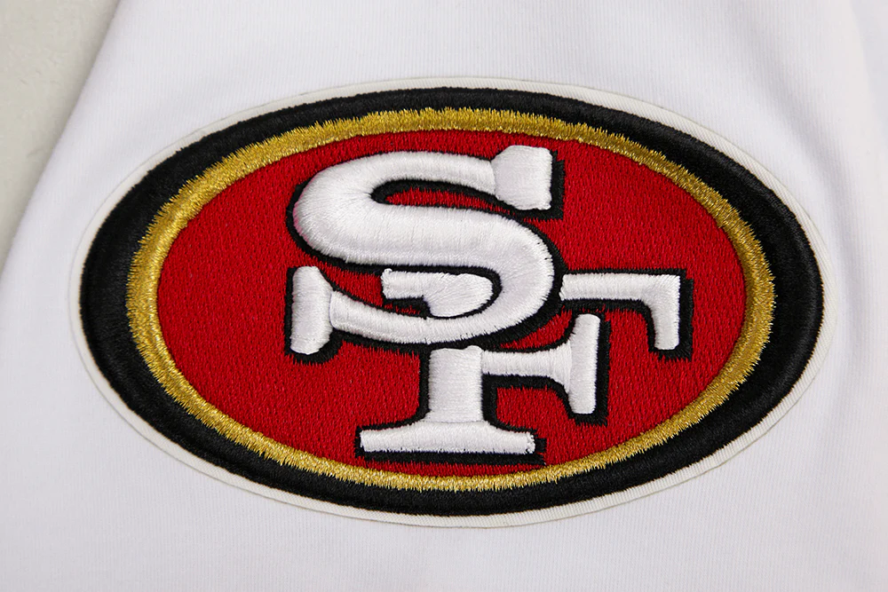 NFL SAN FRANCISCO 49ERS CLASSIC CHENILLE DOUBLE KNIT TEE (WHITE) - Image 5