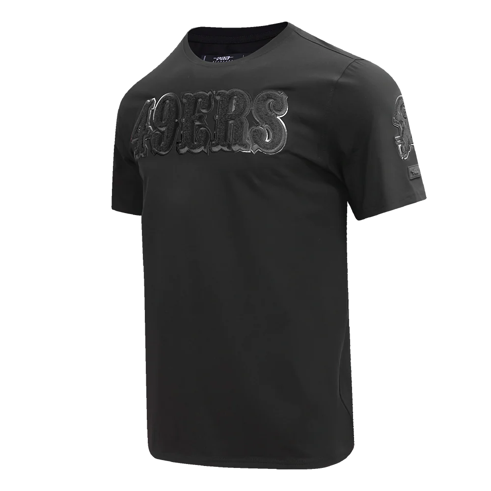 NFL SAN FRANCISCO 49ERS TRIPLE BLACK MEN'S TEE (TRIPLE BLACK) - Image 2