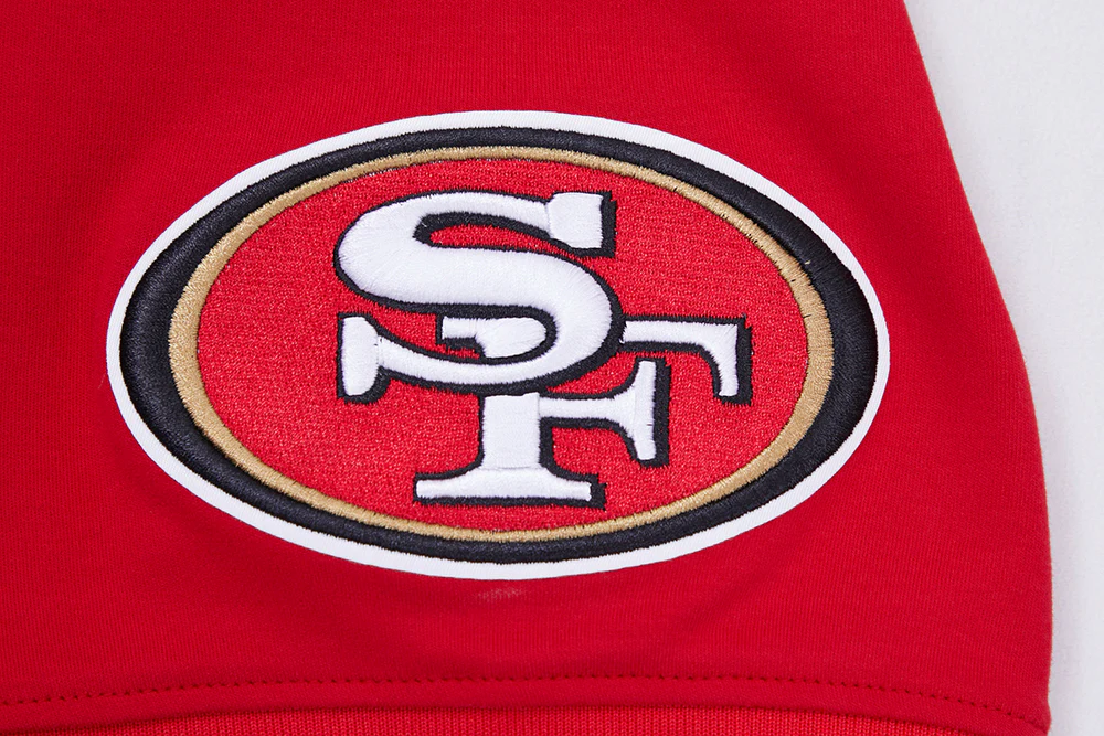 NFL SAN FRANCISCO 49ERS CHRISTIAN McCAFFREY #23 MEN'S DOUBLE KNIT SHORT SLEEVE PULLOVER HOODIE (RED) - Image 7