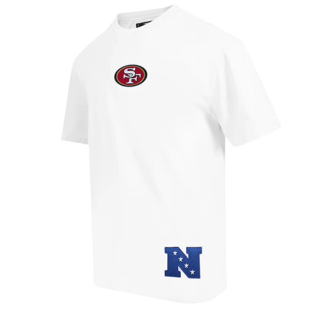 NFL SAN FRANCISCO 49ERS WINGSPAN MEN'S COTTON JERSEY DROP SHOULDER TEE (WHITE) - Image 5