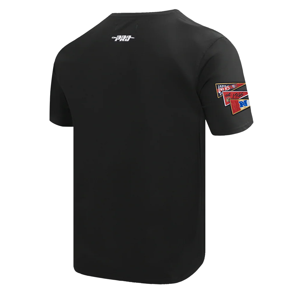 NFL SAN FRANCISCO 49ERS TEAM PENNANTS MEN'S TEE (BLACK) - Image 4
