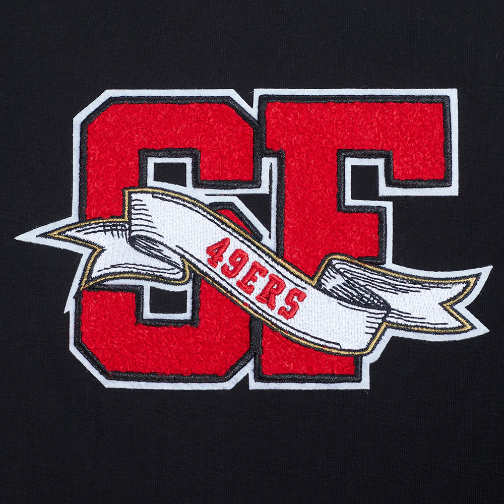 NFL SAN FRANCISCO 49ERS TEAM PENNANTS MEN'S TEE (BLACK) - Image 5