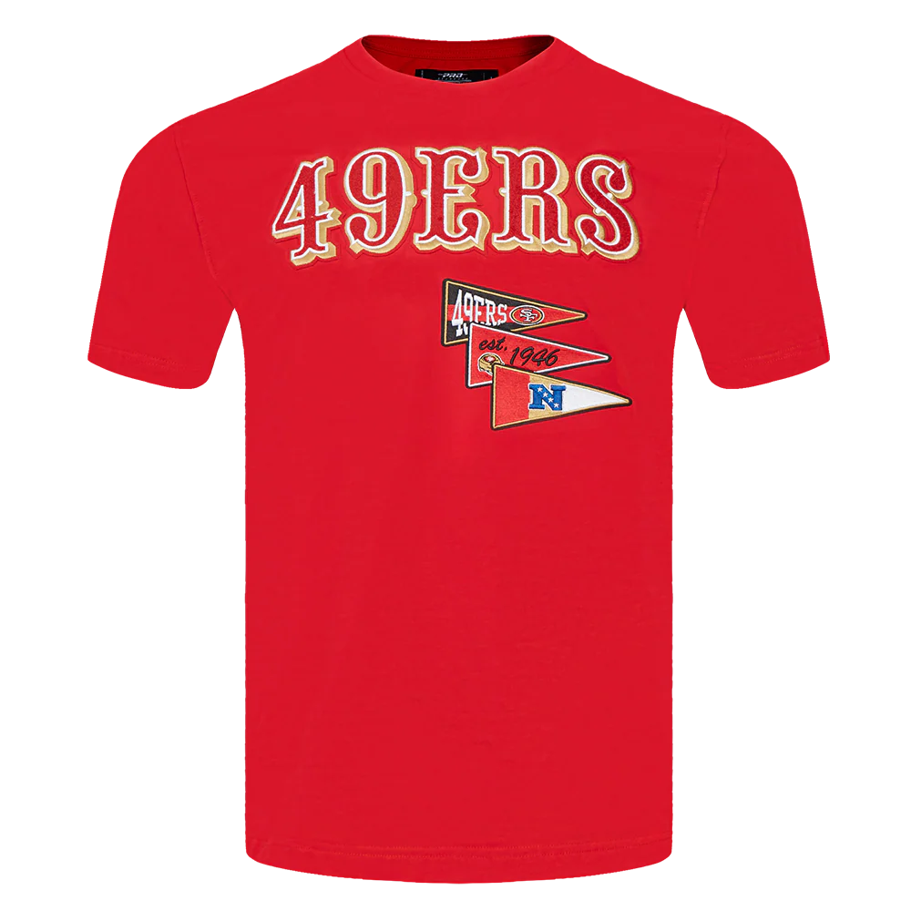 NFL SAN FRANCISCO 49ERS TEAM PENNANTS MEN'S WORDMARK TEE (RED)