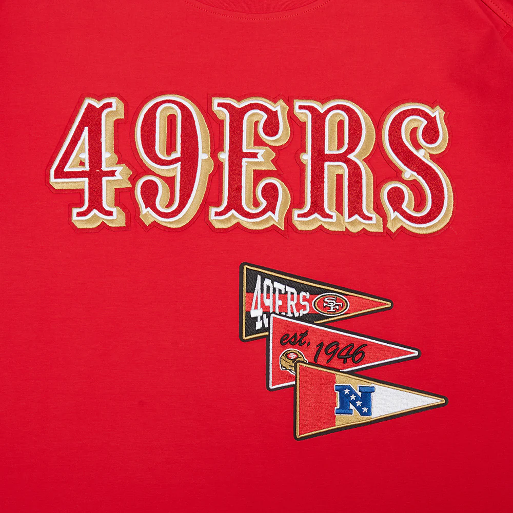 NFL SAN FRANCISCO 49ERS TEAM PENNANTS MEN'S WORDMARK TEE (RED) - Image 5