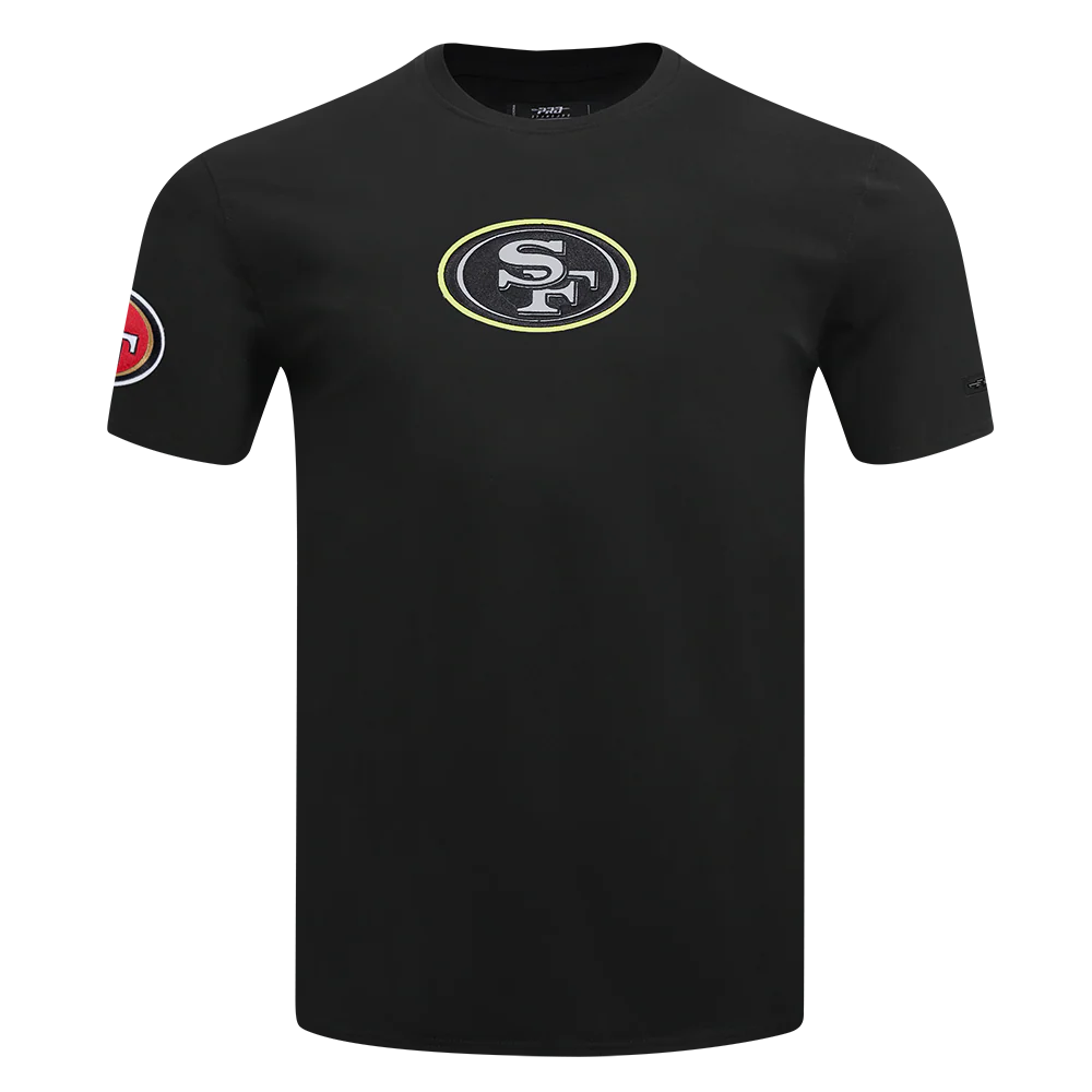NFL SAN FRANCISCO 49ERS UNDER THE LIGHTS MEN'S SINGLE JERSEY TEE (BLACK)