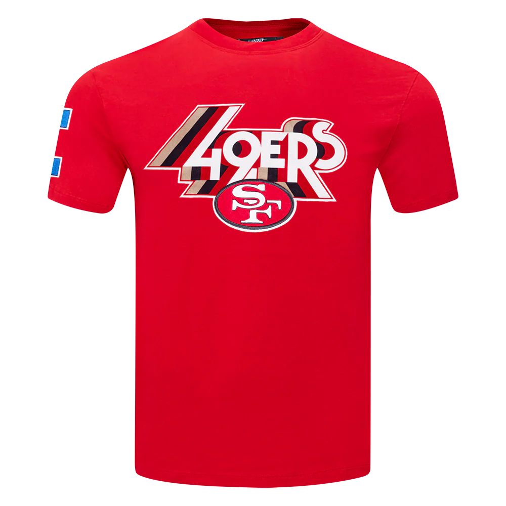NFL SAN FRANCISCO 49ERS RETRO ELEVATION MEN'S SINGLE JERSEY TEE (RED)