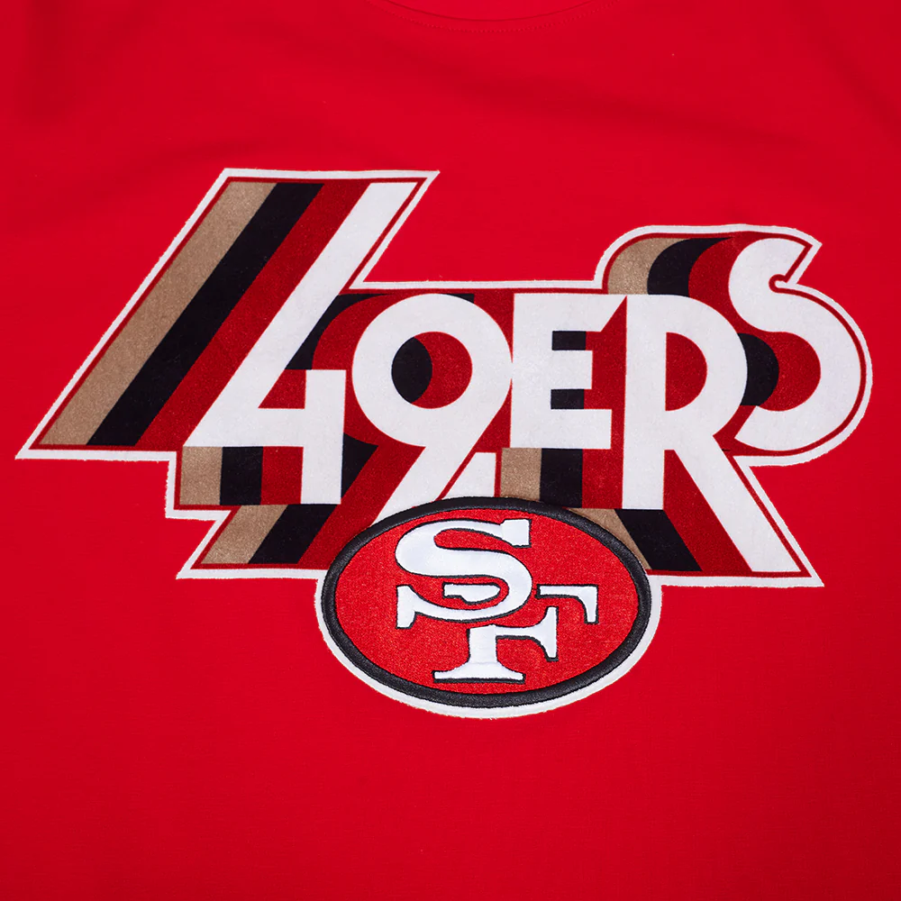 NFL SAN FRANCISCO 49ERS RETRO ELEVATION MEN'S SINGLE JERSEY TEE (RED) - Image 5