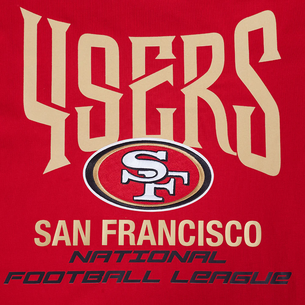 NFL SAN FRANCISCO 49ERS CITY TOUR 2.0 MEN'S COTTON JERSEY DROP SHOULDER TEE (RED) - Image 5