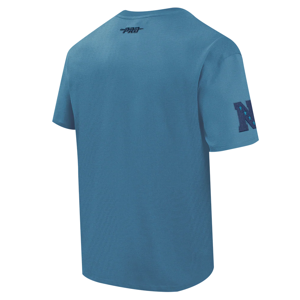 NFL SAN FRANCISCO 49ERS COUNTRY CLUB MEN'S COTTON JERSEY DROP SHOULDER TEE (STEEL BLUE) - Image 4