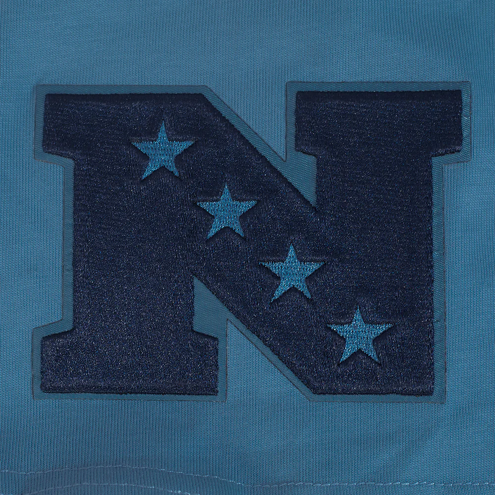 NFL SAN FRANCISCO 49ERS COUNTRY CLUB MEN'S COTTON JERSEY DROP SHOULDER TEE (STEEL BLUE) - Image 5