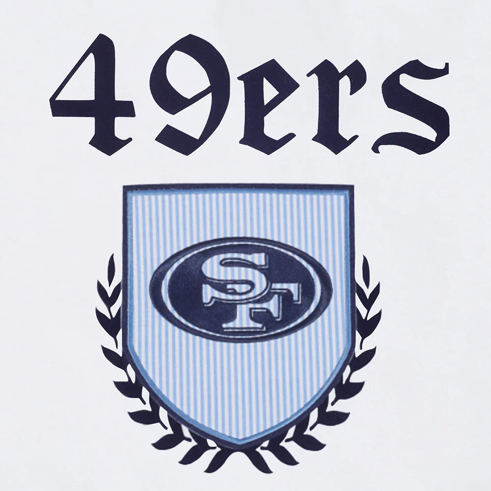 NFL SAN FRANCISCO 49ERS COUNTRY CLUB MEN'S COTTON JERSEY DROP SHOULDER TEE (WHITE) - Image 5