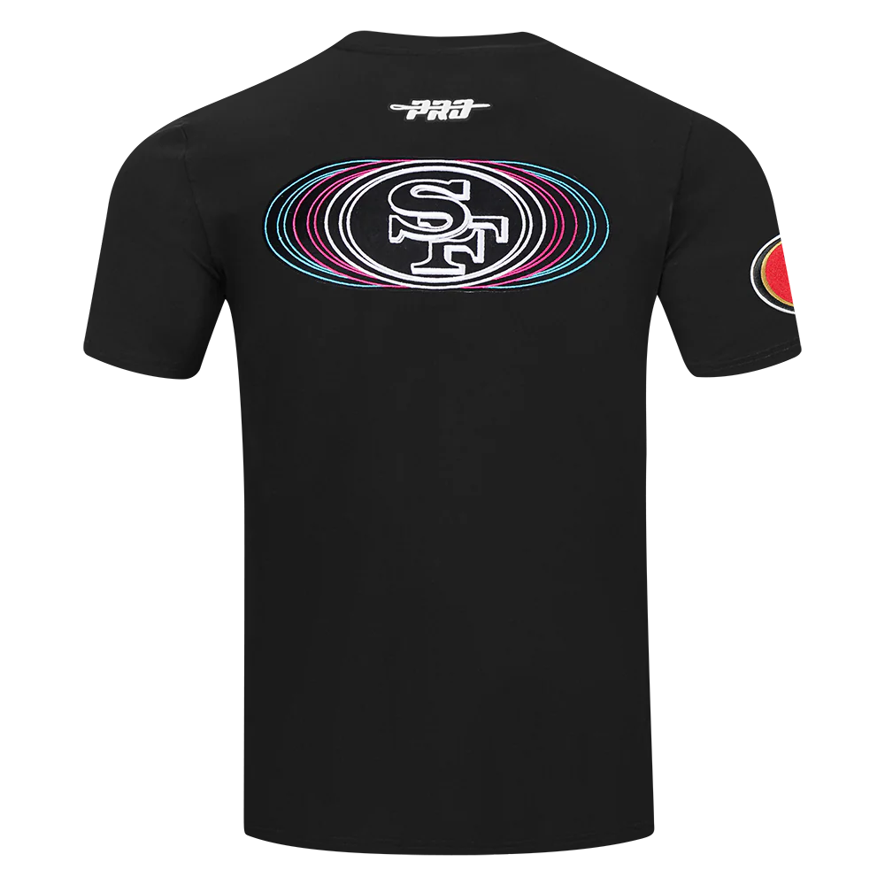 NFL SAN FRANCISCO 49ERS ECHO LOGO MEN'S SINGLE JERSEY TEE (BLACK) - Image 3