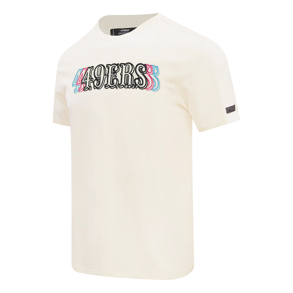 NFL SAN FRANCISCO 49ERS ECHO LOGO MEN'S SINGLE JERSEY TEE (EGGSHELL) - Image 2