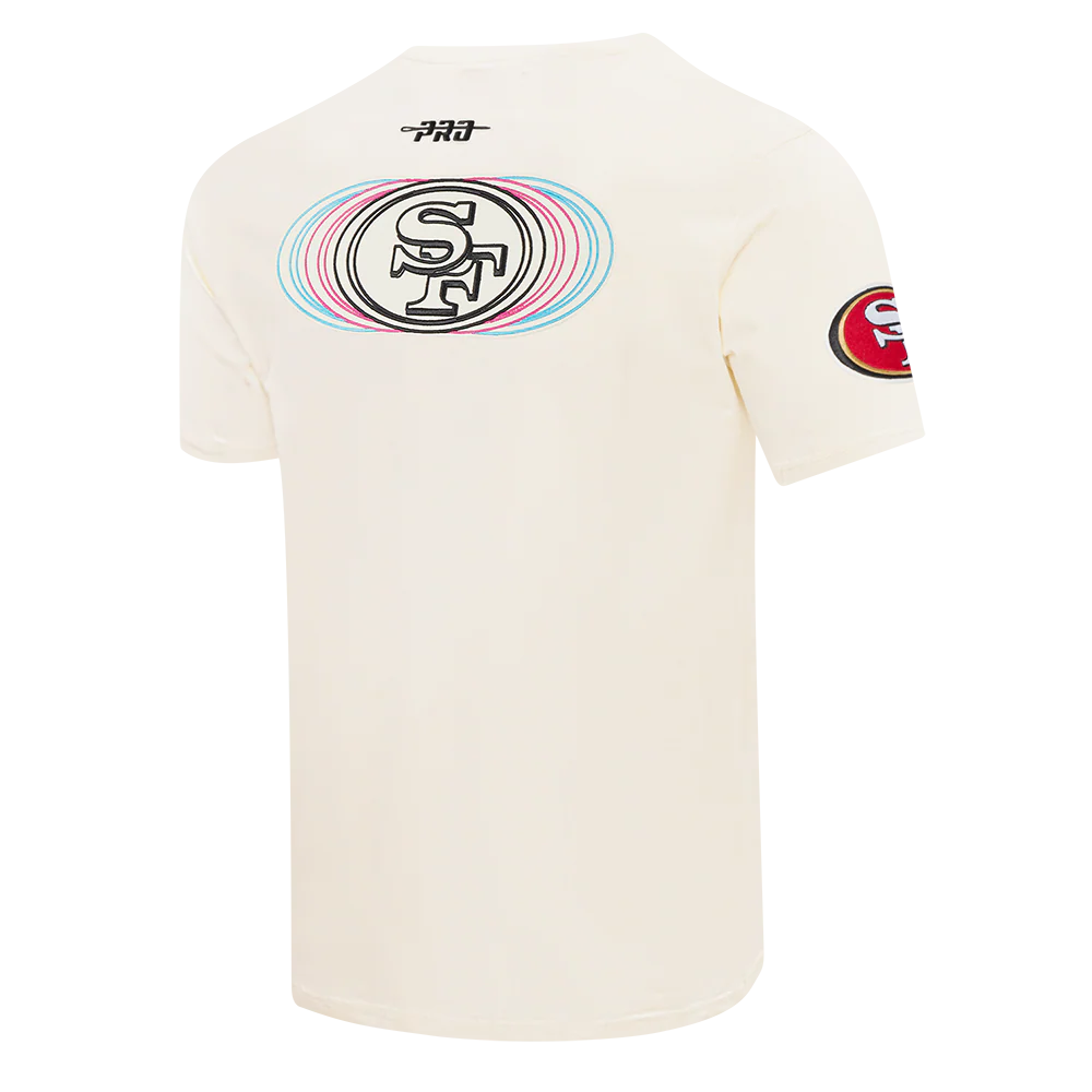 NFL SAN FRANCISCO 49ERS ECHO LOGO MEN'S SINGLE JERSEY TEE (EGGSHELL) - Image 4