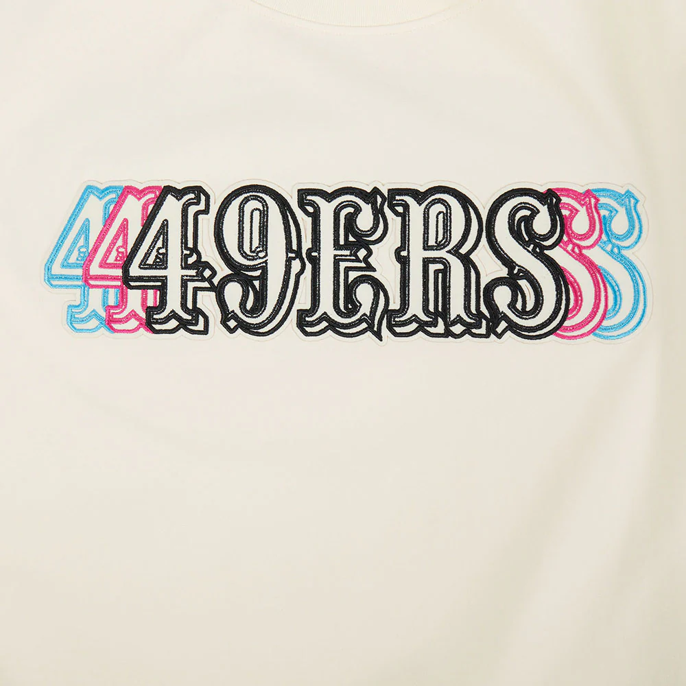 NFL SAN FRANCISCO 49ERS ECHO LOGO MEN'S SINGLE JERSEY TEE (EGGSHELL) - Image 5