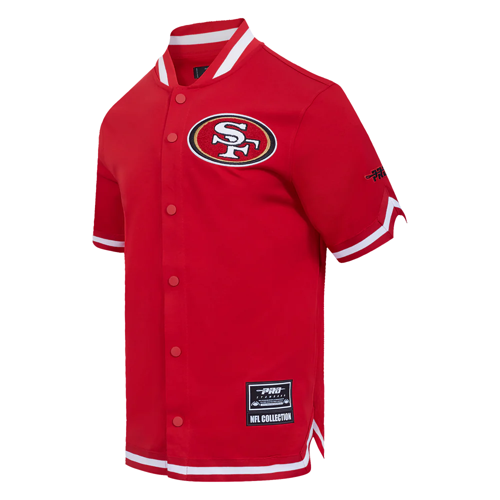 NFL SAN FRANCISCO 49ERS SOUVENIR MEN'S WARM UP JACKET (RED) - Image 6