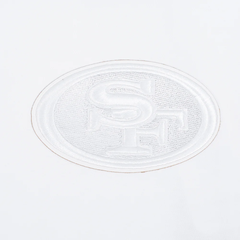 NFL SAN FRANCISCO 49ERS WHITE OUT MEN'S SHORT SLEEVE PULLOVER HOODIE (WHITE) - Image 5