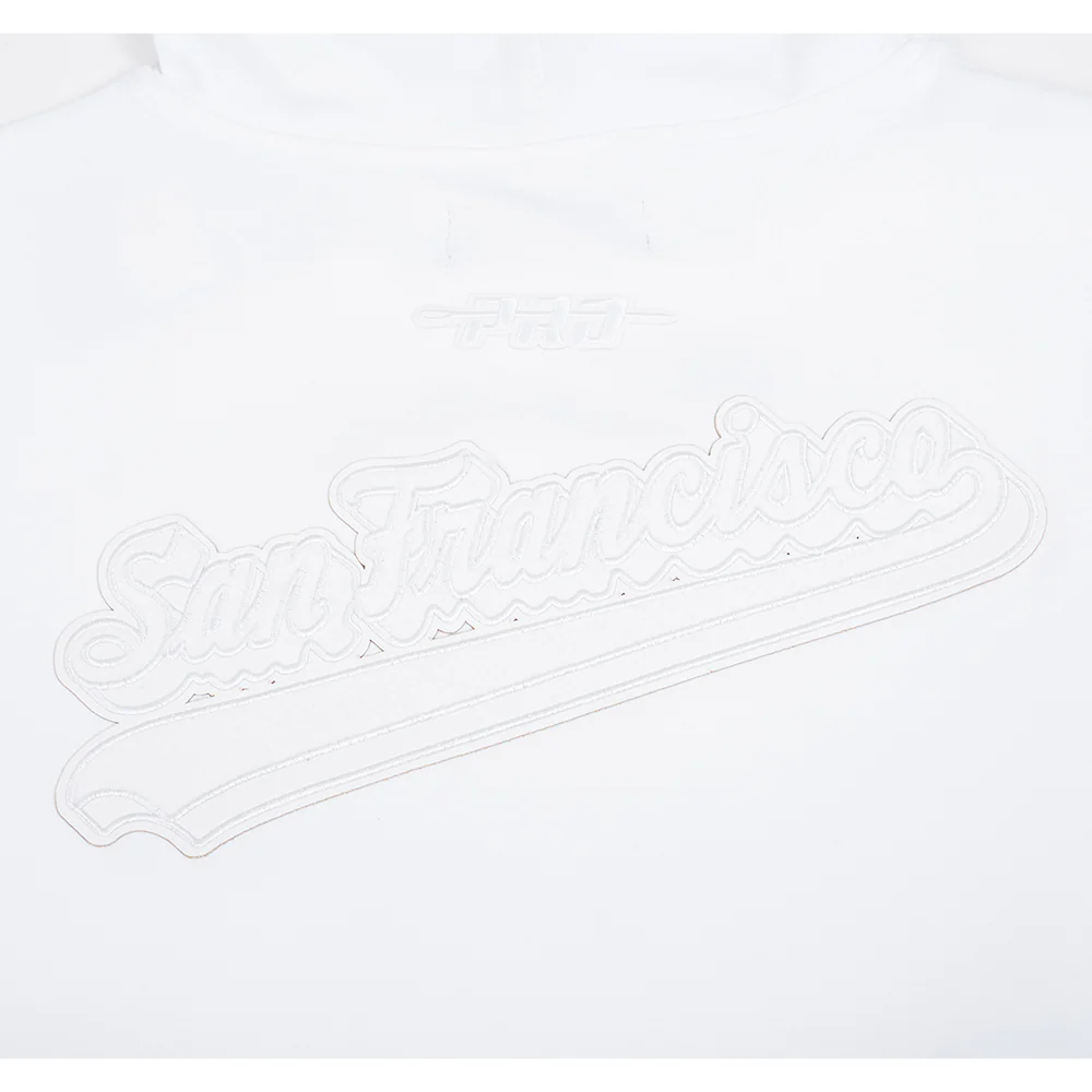 NFL SAN FRANCISCO 49ERS WHITE OUT MEN'S SHORT SLEEVE PULLOVER HOODIE (WHITE) - Image 6