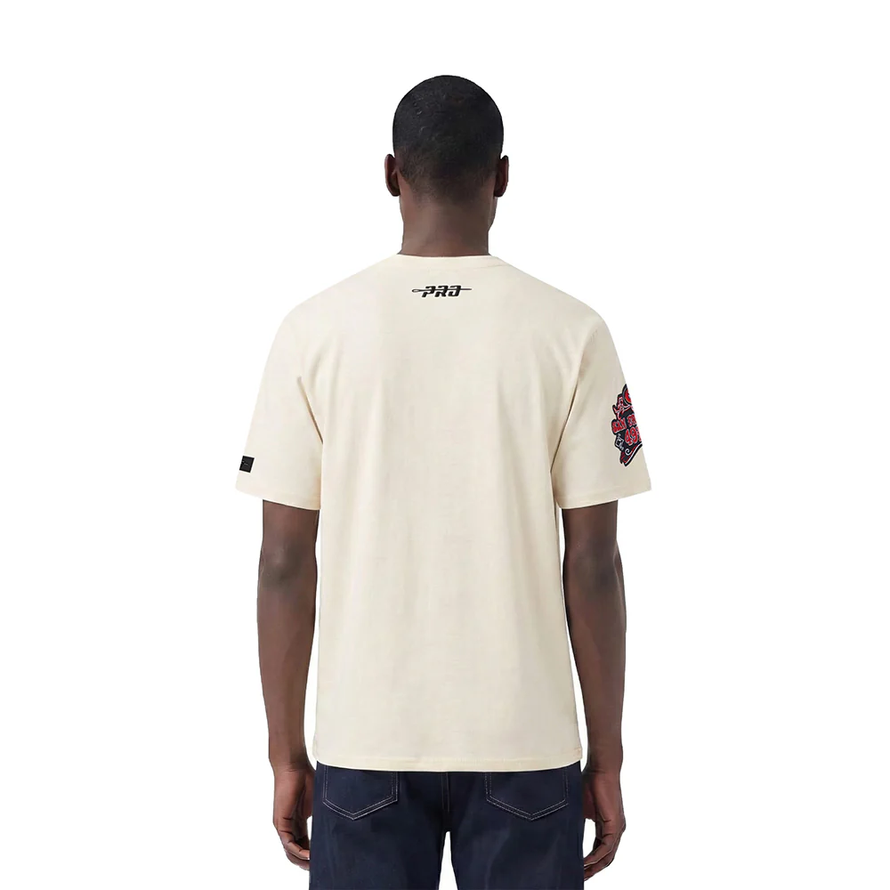 NFL SAN FRANCISCO 49ERS REBEL ATHLETICS STACKED LOGO MEN'S SJ TEE (EGGSHELL) - Image 2