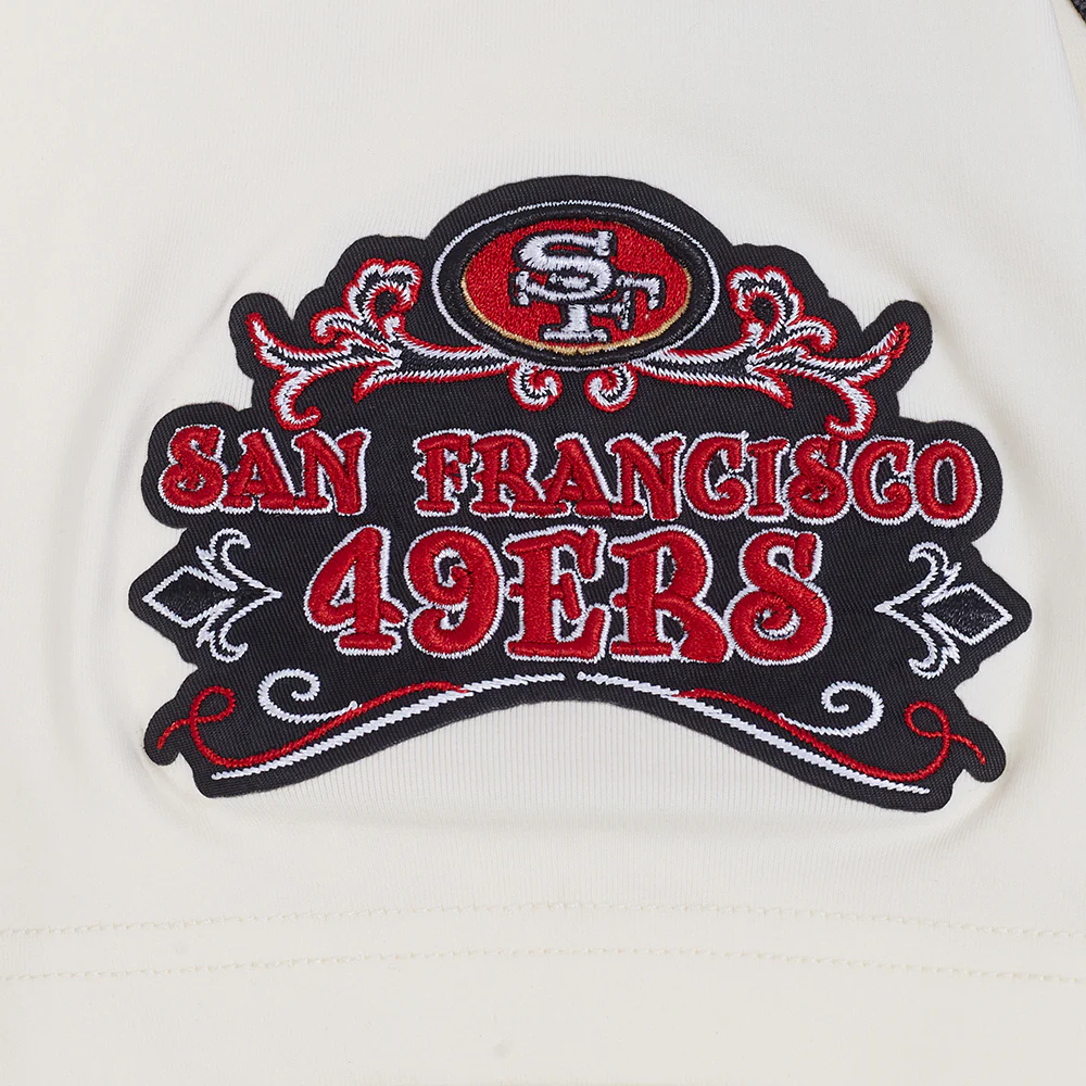 NFL SAN FRANCISCO 49ERS REBEL ATHLETICS STACKED LOGO MEN'S SJ TEE (EGGSHELL) - Image 7