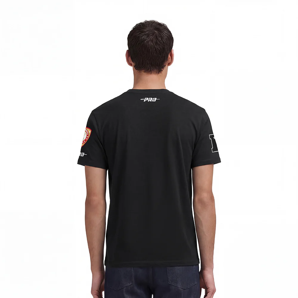 NFL SAN FRANCISCO 49ERS LETTERMAN MEN'S S/S TEE (BLACK) - Image 2