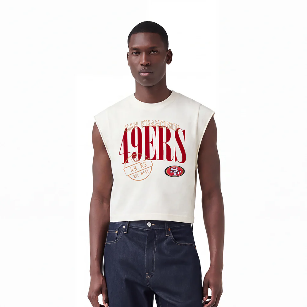 NFL SAN FRANCISCO 49ERS  STAMPED MEN'S S/S TEE (EGGSHELL)