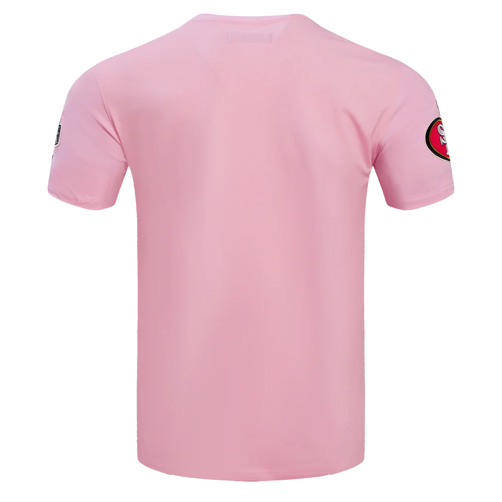 NFL SAN FRANCISCO 49ERS LOGO PRO TEAM MEN'S TEE (PINK) - Image 4