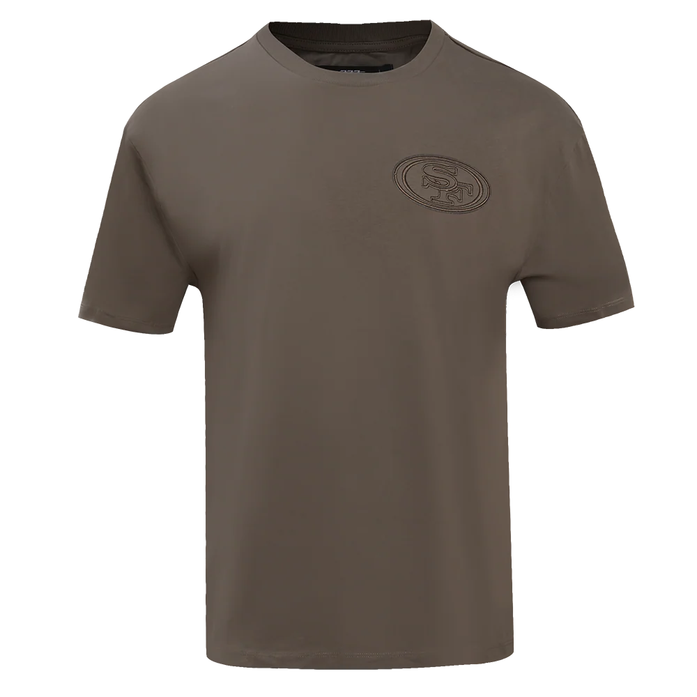 NFL SAN FRANCISCO 49ERS NEUTRAL DROP SHOULDER MEN'S TEE (DARK TAUPE)