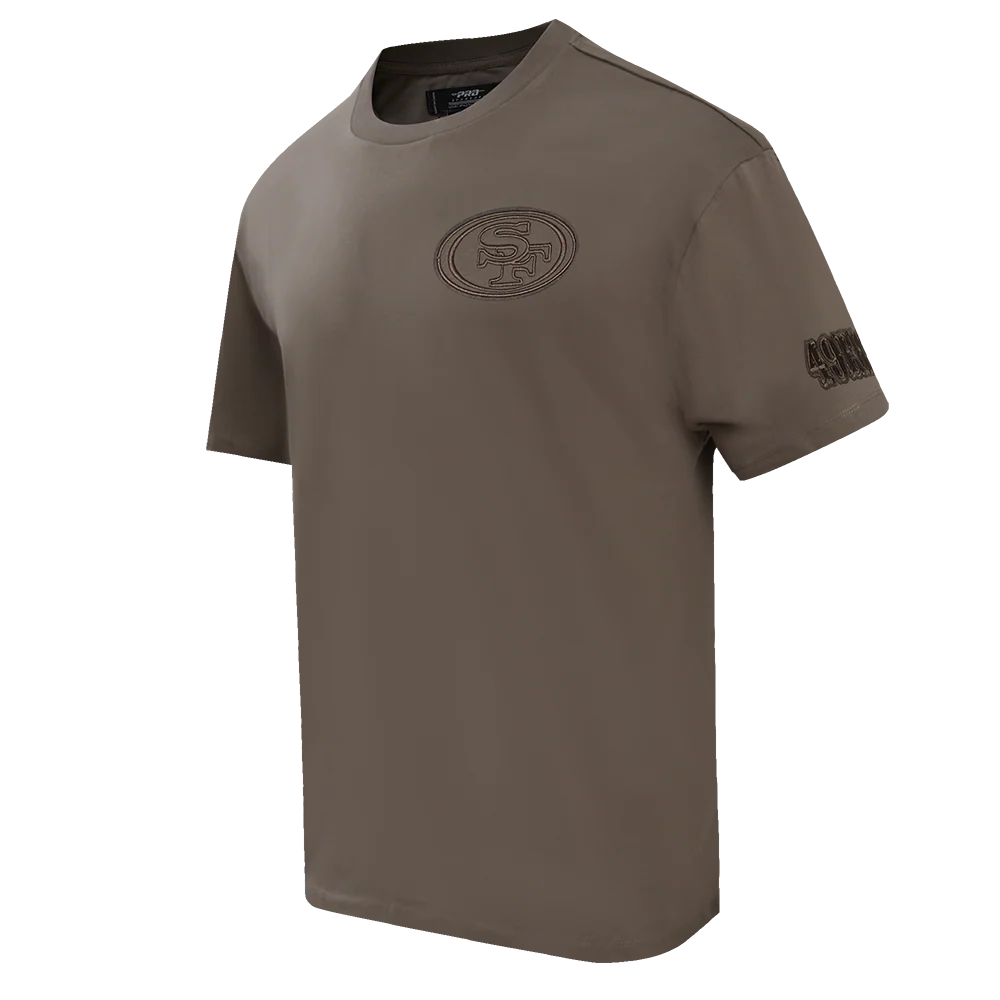 NFL SAN FRANCISCO 49ERS NEUTRAL DROP SHOULDER MEN'S TEE (DARK TAUPE) - Image 2