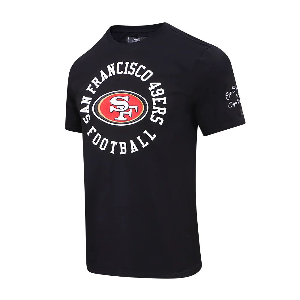 NFL SAN FRANCISCO 49ERS HYBRID SINGLE JERSEY MEN'S TEE (BLACK) - Image 2