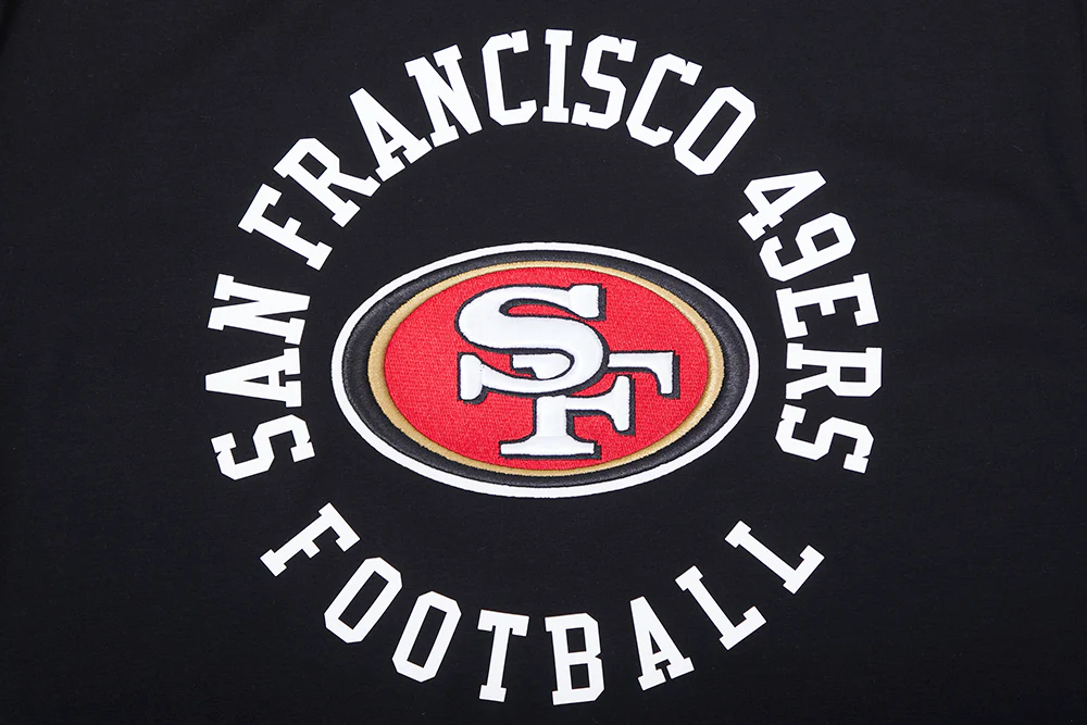 NFL SAN FRANCISCO 49ERS HYBRID SINGLE JERSEY MEN'S TEE (BLACK) - Image 5