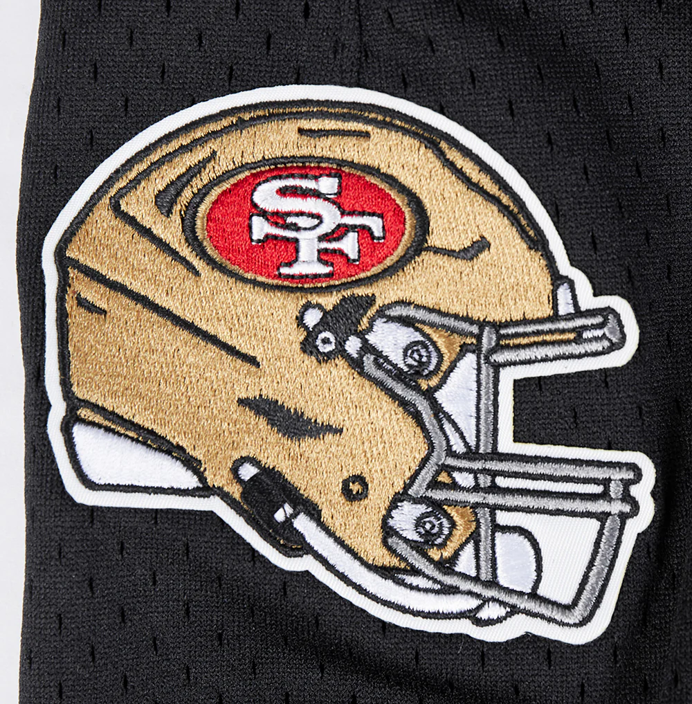 NFL SAN FRANCISCO 49ERS CLASSIC MEN'S MESH SHORT (BLACK/RED) - Image 6