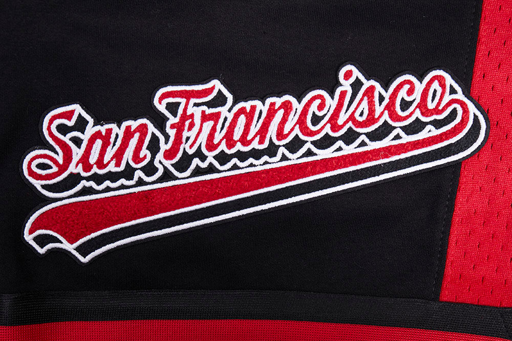 NFL SAN FRANCISCO 49ERS SCRIPT TAIL MEN'S DOUBLE KNIT 2.0 SHORT (BLACK/RED) - Image 12