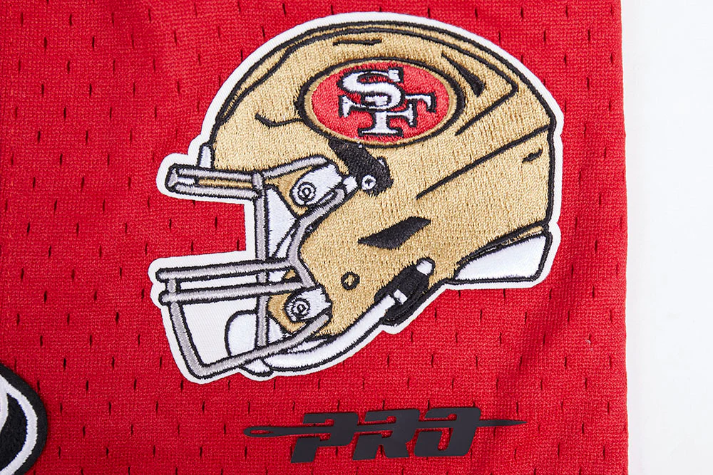 NFL SAN FRANCISCO 49ERS SCRIPT TAIL MEN'S DOUBLE KNIT 2.0 SHORT (BLACK/RED) - Image 13