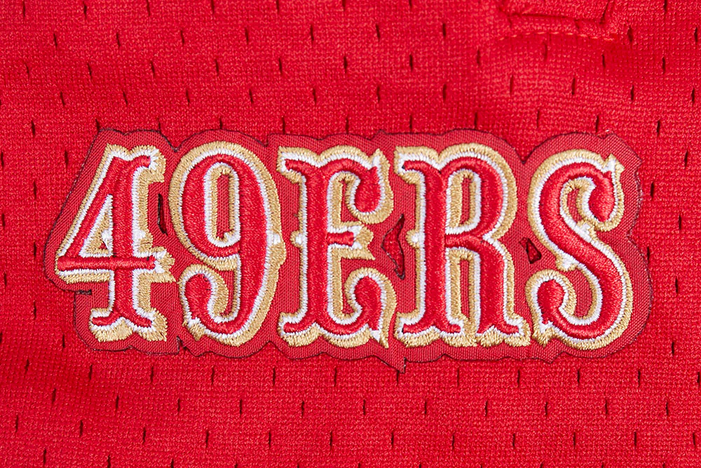 NFL SAN FRANCISCO 49ERS SCRIPT TAIL MEN'S DOUBLE KNIT 2.0 SHORT (BLACK/RED) - Image 14