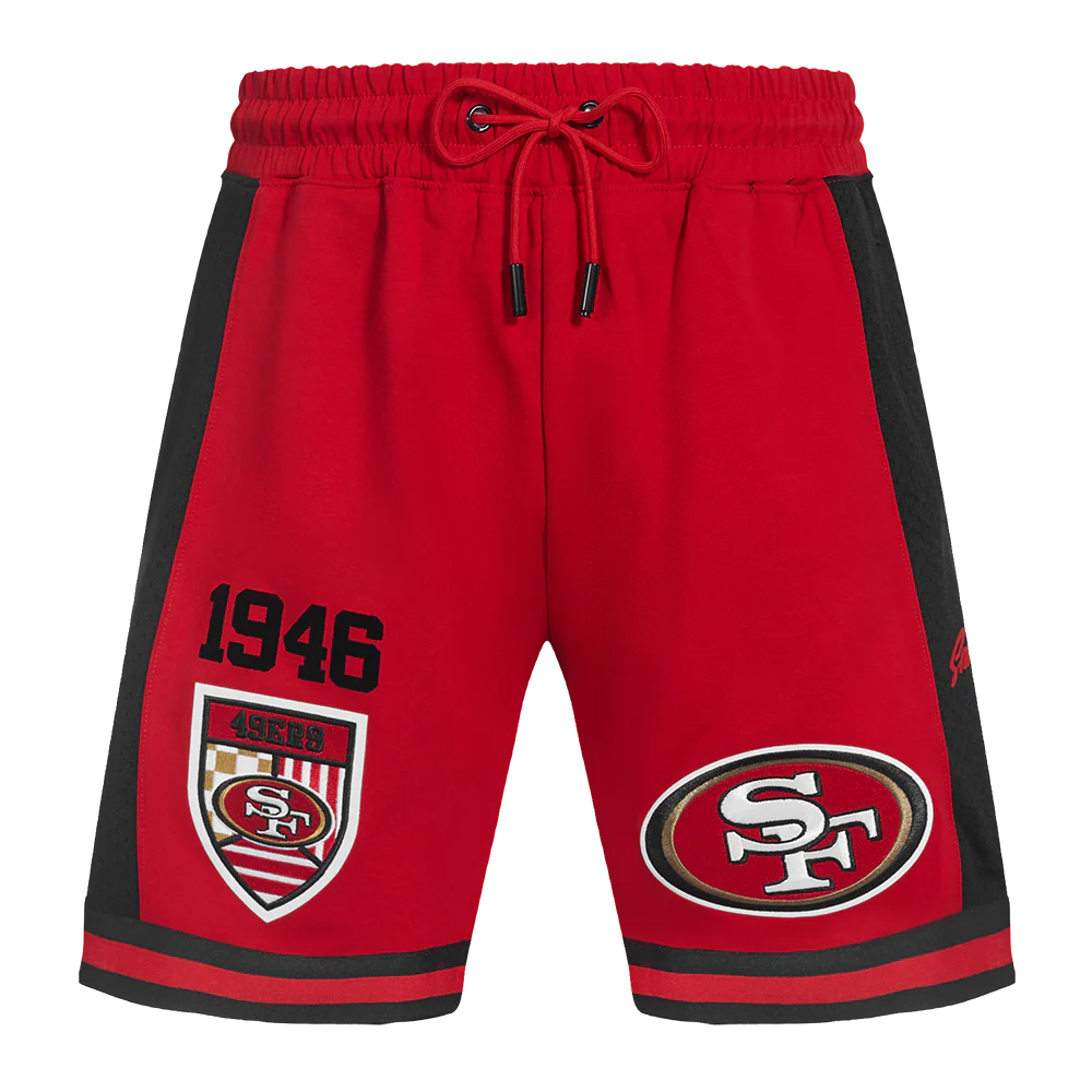 NFL SAN FRANCISCO 49ERS FAST LANE DOUBLE KNIT 2.0 MEN'S SHORT (RED/BLACK)