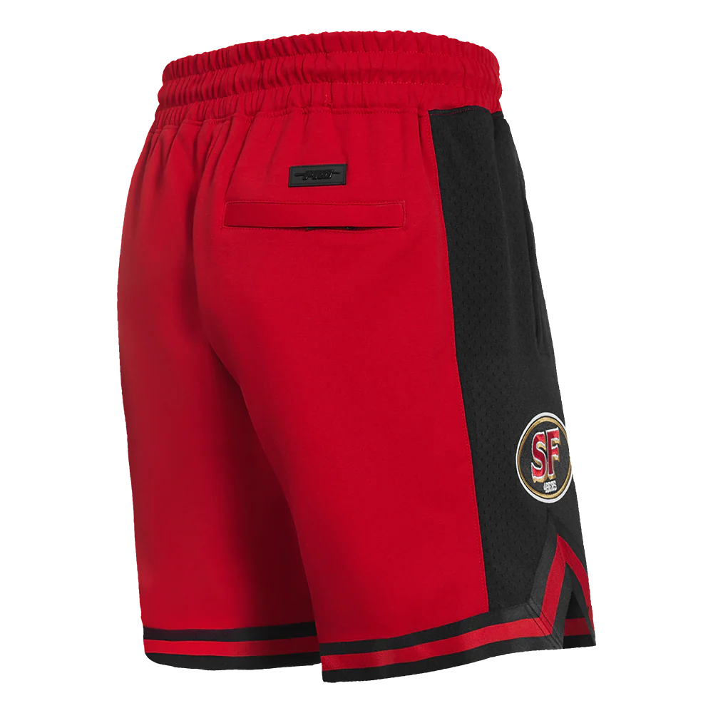 NFL SAN FRANCISCO 49ERS FAST LANE DOUBLE KNIT 2.0 MEN'S SHORT (RED/BLACK) - Image 4