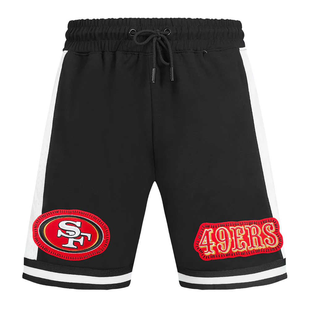 NFL SAN FRANCISCO 49ERS DIY PICK STITCH MEN'S DOUBLE KNIT 2.0 SHORT (BLACK) - Image 2