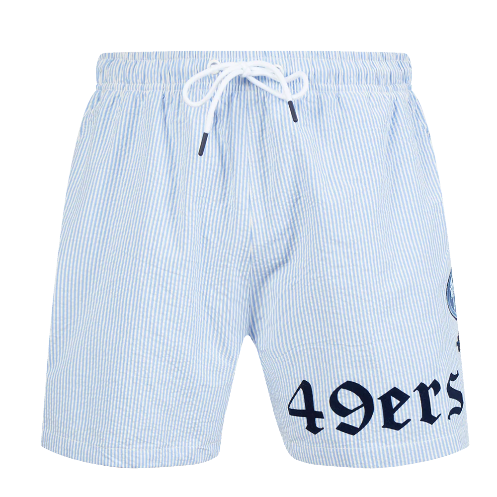 NFL SAN FRANCISCO 49ERS COUNTRY CLUB MEN'S SEERSUCKER SHORT (SEERSUCKER BLUE) - Image 2