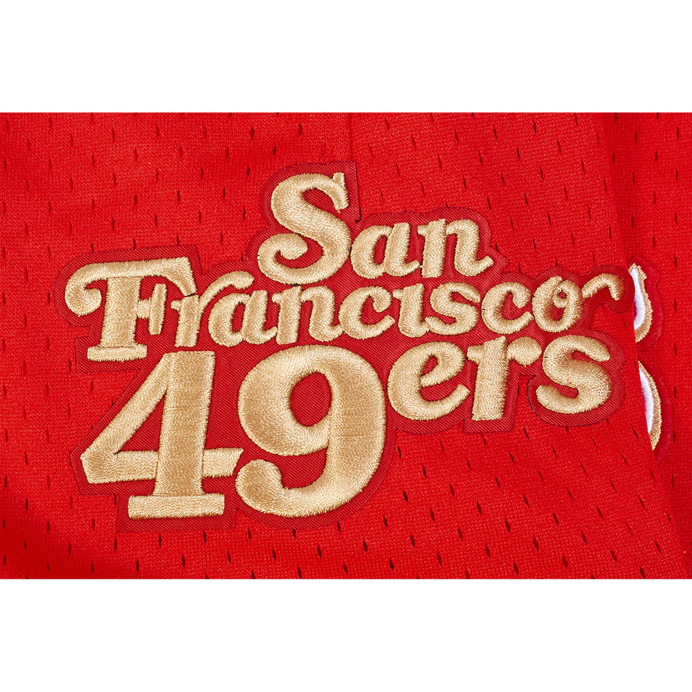 NFL SAN FRANCISCO 49ERS SOUVENIR MEN'S MESH SHORT (RED) - Image 11