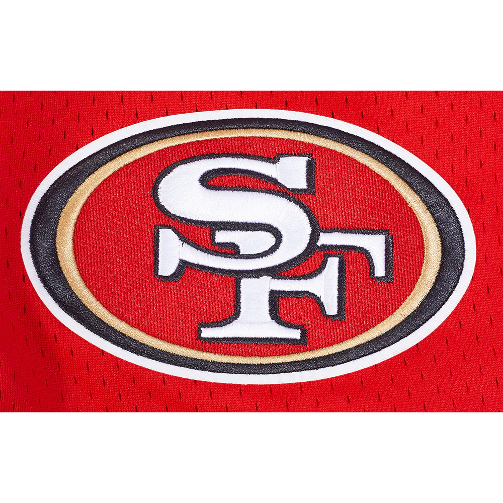 NFL SAN FRANCISCO 49ERS SOUVENIR MEN'S MESH SHORT (RED) - Image 12