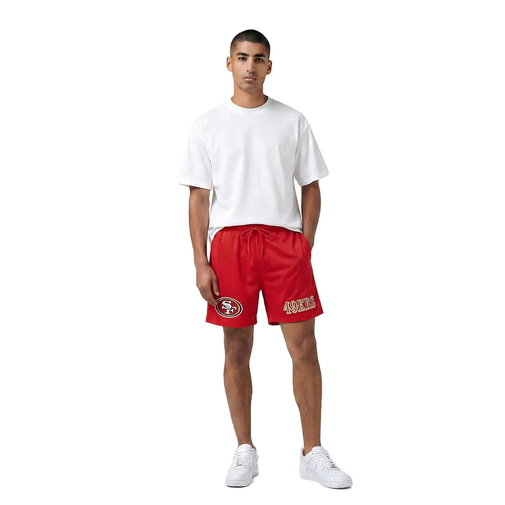 NFL SAN FRANCISCO 49ERS SOUVENIR MEN'S MESH SHORT (RED) - Image 3