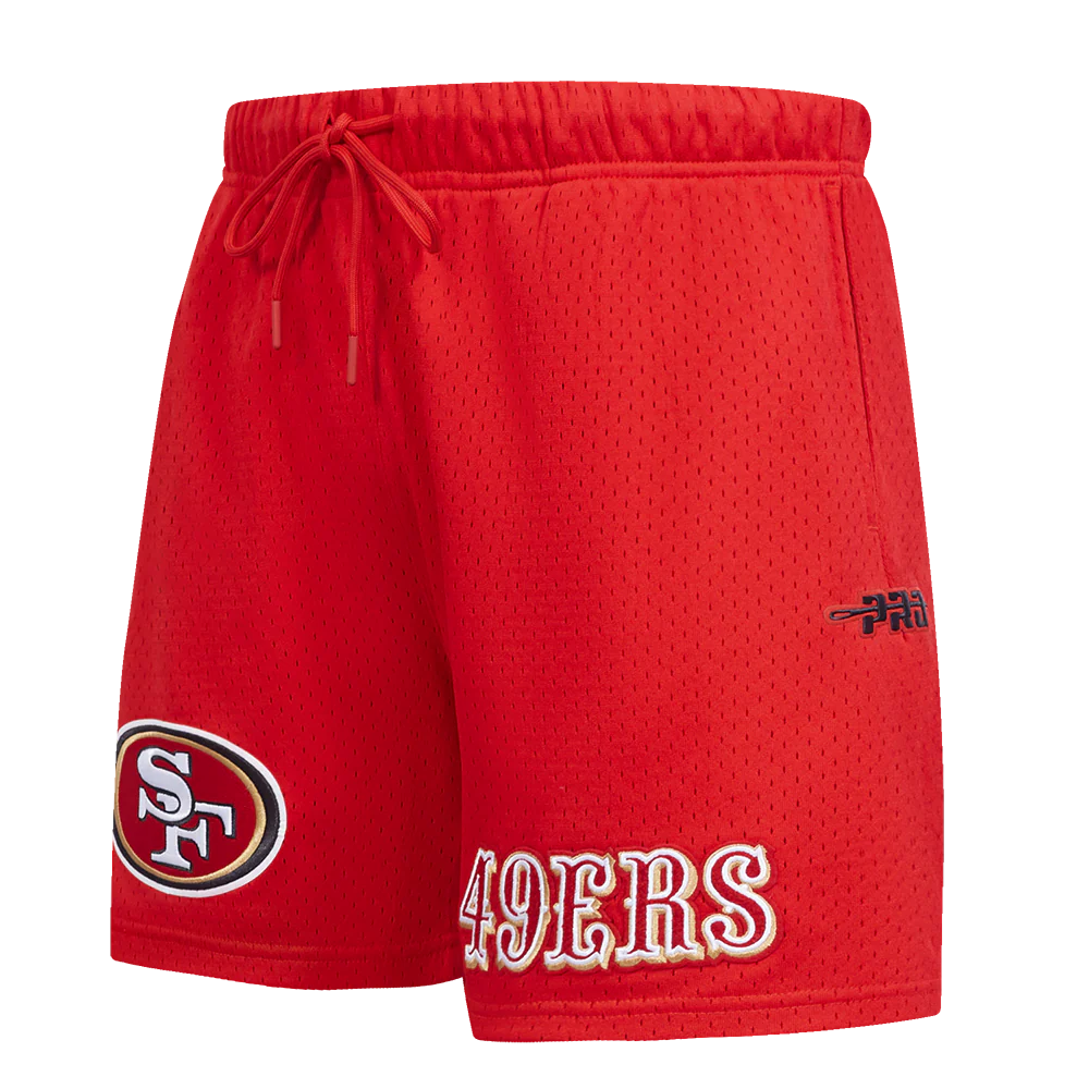 NFL SAN FRANCISCO 49ERS SOUVENIR MEN'S MESH SHORT (RED) - Image 4