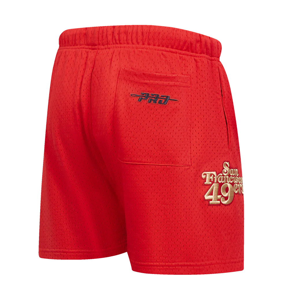 NFL SAN FRANCISCO 49ERS SOUVENIR MEN'S MESH SHORT (RED) - Image 6