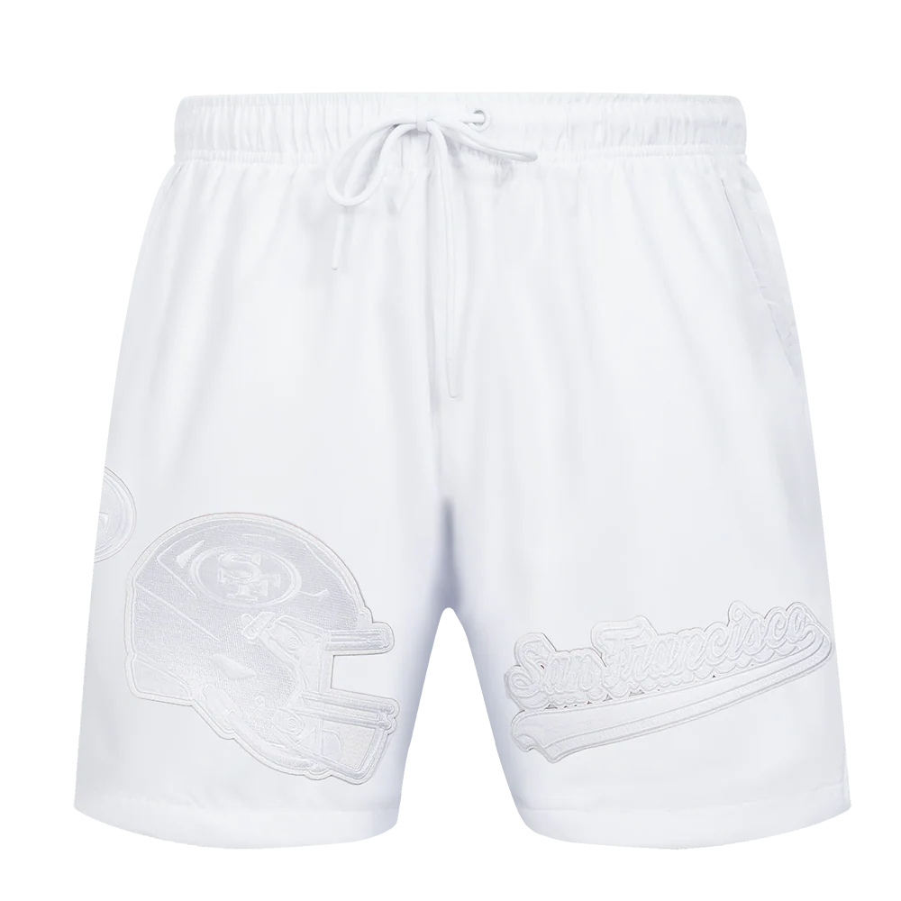 NFL SAN FRANCISCO 49ERS WHITE OUT MEN'S WOVEN SHORT (WHITE) - Image 2