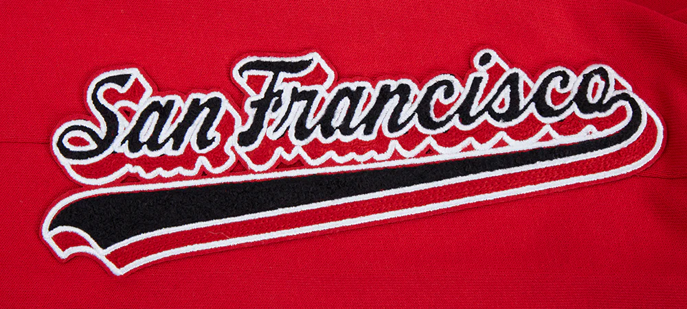 NFL SAN FRANCISCO 49ERS SCRIPT TAIL MEN'S RIB FLEECE SWEATPANT (RED/BLACK) - Image 10