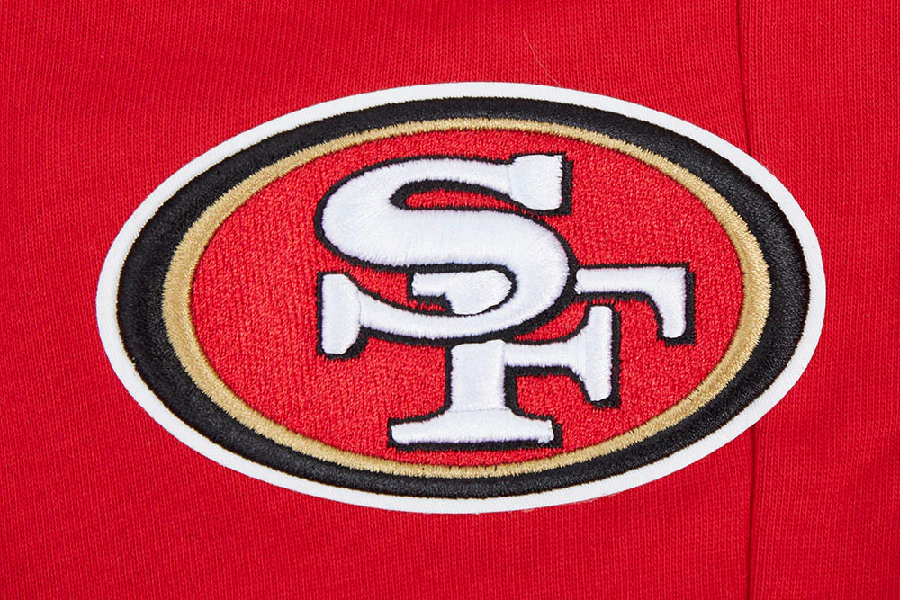 NFL SAN FRANCISCO 49ERS SCRIPT TAIL MEN'S RIB FLEECE SWEATPANT (RED/BLACK) - Image 11