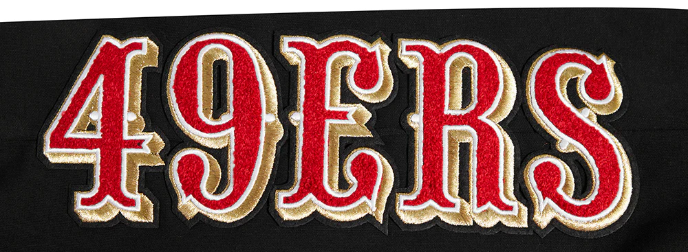 NFL SAN FRANCISCO 49ERS CLASSIC CHENILLE DK JOGGER (BLACK) - Image 7